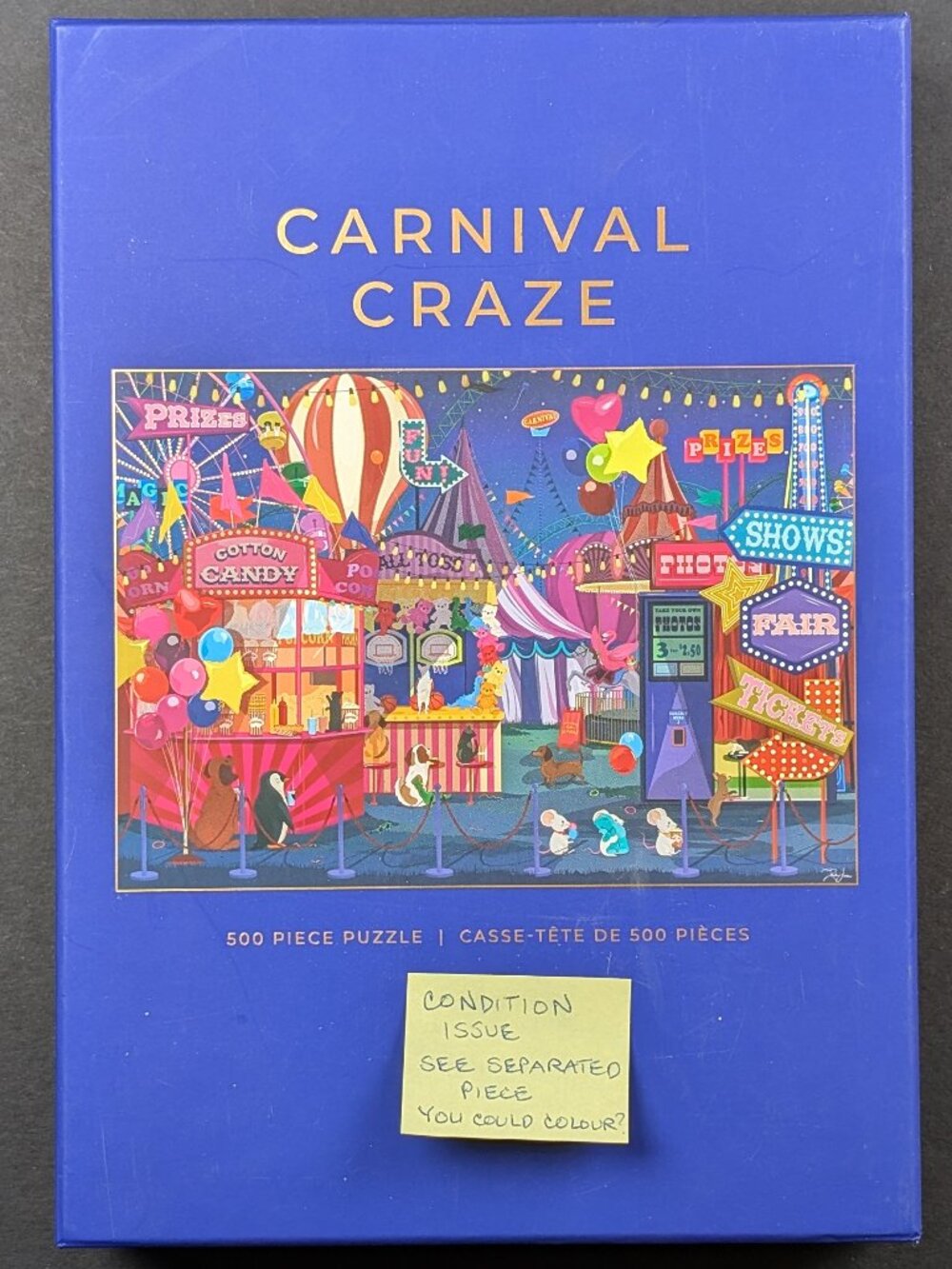 HOBBRY Carnival Craze — 500 Piece Puzzle — Damaged Piece